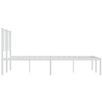 vidaXL Cadre de lit métal sans matelas et tête de lit blanc 120x200 cm