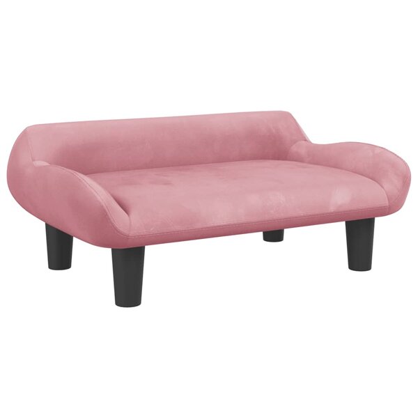 vidaXL Canapé pour enfants rose 70x40x24 cm velours