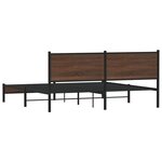 vidaXL Cadre de lit en métal sans matelas chêne marron 180x200 cm