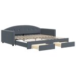 vidaXL Lit de jour avec gigogne et tiroirs sans matelas 100x200 cm