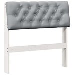 vidaXL Tête de lit capitonnée Gris clair 75 cm Pin massif
