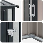 vidaXL Cabanons de jardin Anthracite 203 5 x 73 x 200 cm Métал
