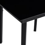 vidaXL Ensemble de Salle à Manger de Jardin 5 Pièces en Poly Rattan Noir