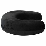 vidaXL Oreiller de Voyage pour le Cou Noir 27 x 27 x 8 cm Velours