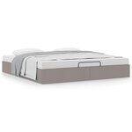 VidaXL Cadre de lit ottoman sans matelas taupe 160x200 cm tissu