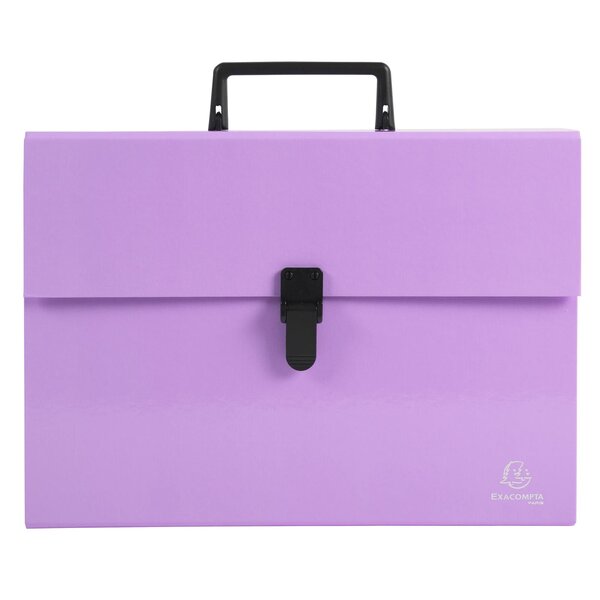 Trieur Familial À Poignée Aquarel 18 Compartiments - Mauve - X 4 - Exacompta