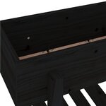 vidaXL Jardinière noir 62x30x69 cm bois massif de pin