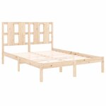 vidaXL Cadre de lit Bois de pin massif 140x200 cm
