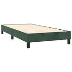 vidaXL Sommier à lattes de lit et matelas et LED Vert foncé 90x200cm