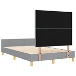 vidaXL Cadre de lit avec tête de lit Gris clair 120 x 200 cm tissu