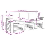 vidaXL Ensembles de canapés 3 pc Naturel et Anthracite