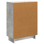 vidaXL Buffet Gris béton 66 x 34 5 x 90 cm Bois d'ingénierie