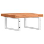 vidaXL Étagère de vasque murale acier et bois massif de hêtre