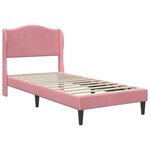 vidaXL Cadre de lit avec tête de lit Rose 80 x 200 cm Velours