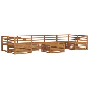 vidaXL Ensemble de canapés d'extérieur 8 pc Naturel