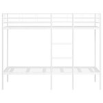 VidaXL Lit superposé sans matelas blanc 90x190 cm acier