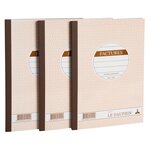 Lot De 3 Manifolds Factures - Papier Autocopiant - Duplicata (1 Original Et 1 Copie) - 50 Feuilles - Format 21 X 14 8 Cm - Couverture Vernie - Avoine - X 18 - Le Dauphin