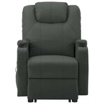 vidaXL Fauteuil Gris Similicuir