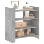 vidaXL Buffet gris béton 73 5x35x75 cm bois d'ingénierie
