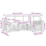 vidaXL Ensemble de canapés d'extérieur 4 pc Naturel et Anthracite