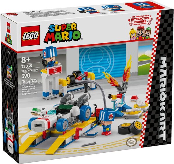 LEGO Super Mario - Garage de Toad pour Mario Kart - Set 72035 avec Figurines et Accessoires Personnalisables