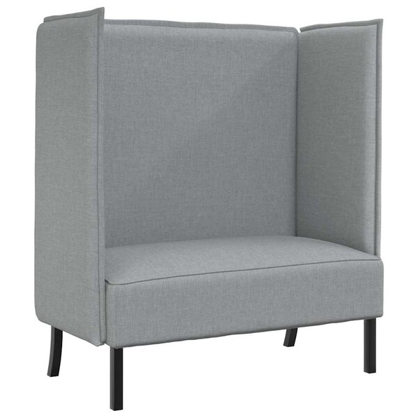 vidaXL Canapé à Haut Dossier Gris clair 109 x 56 x 121 cm tissu
