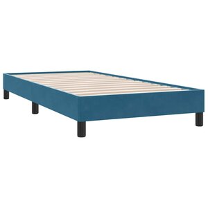 vidaXL Cadre de lit sans matelas bleu foncé 90x210 cm velours