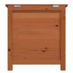 vidaXL Boîte à coussins d'extérieur Marron 50x50x56 cm Sapin massif