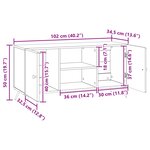 vidaXL Meuble TV 102 x 34 5 x 50 cm Bois ancien Bois d'ingénierie