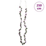 vidaXL Guirlandes de fleurs de Noël 6 Pièces violet clair 250 cm