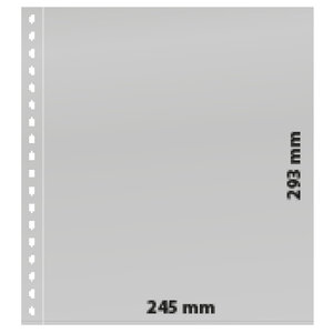 Feuilles de classement Omnia Lindner à 1 bande pour blocs  grand documents. Fond - Blanc
