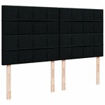 vidaXL Sommier à lattes de lit avec matelas Noir 180x200 cm Tissu