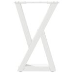 vidaXL Pieds de table basse 2 pièces Blanc 28 x (42-43 3) cm Acier