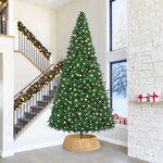 vidaXL Collier de sapin de Noël Marron 105 x 105 x 28 cm