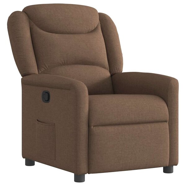 vidaXL Fauteuil inclinable Marron Tissu