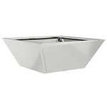 vidaXL Cache-pot de jardin Argent 40 x 40 x 15 cm Acier galvanisé