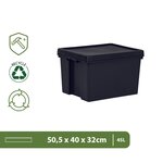 Pack and Move - Lot 5 Boîtes Stockage Plastique - 40 x 50 5 x 32 cm - 380KG Max - Stockage Outils Bricolage - Ultra Résistant - Réutilisable - 45L