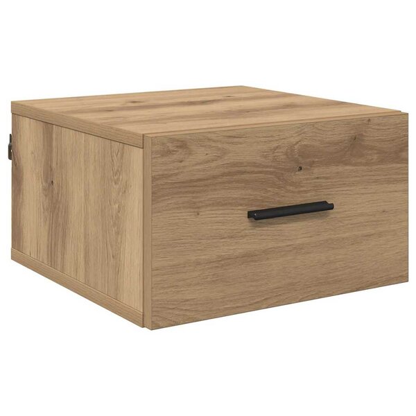 vidaXL Cabinet de chevet avec tiroir chêne artisanal 35 x 35 x 20 cm