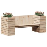 vidaXL Banc avec jardinières 167 5x60x65 cm bois massif de pin
