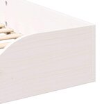 vidaXL Cadre de lit surélevé Blanc 75 x 190 cm Bois massif en pin