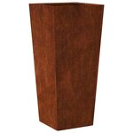 vidaXL Jardinières 2 Pièces 35x35x75 cm acier résistant aux intempéries