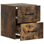 vidaXL Cabinet de chevet mural Chêne fumé 34 5 x 33 x 40 cm
