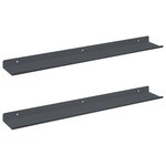 vidaXL Étagère flottante 2 pc Anthracite 60 x 8 5 x 2 5 cm Acier
