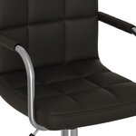 vidaXL Chaise de bureau pivotante Noir Similicuir