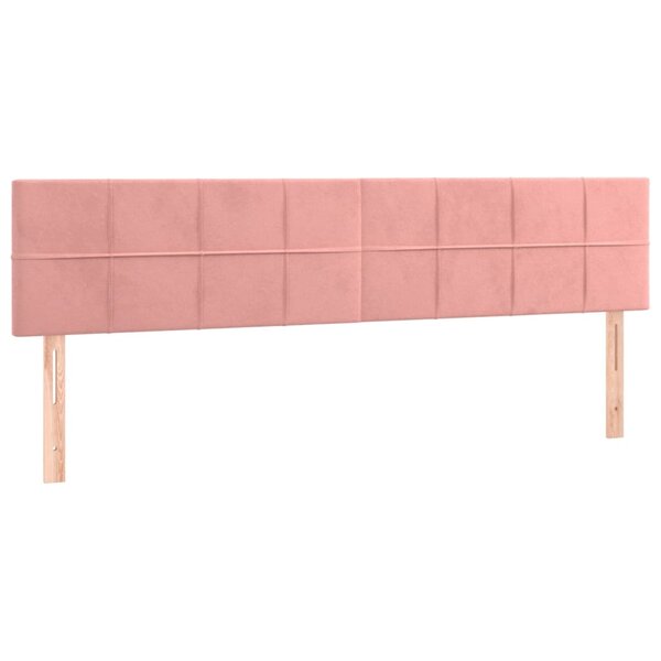 vidaXL Têtes de lit 2 Pièces Rose 80x5x78/88 cm Velours