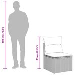 vidaXL Ensemble de canapé de jardin 7 Pièces Beige et Gris clair