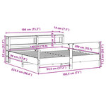 vidaXL Cadre de lit sans matelas blanc 180x200 cm bois massif de pin