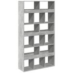 vidaXL Bibliothèque gris béton 100x33x187 5 cm bois d'ingénierie