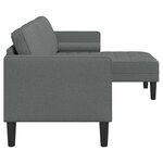 vidaXL Ensemble de Canapés Gris foncé 173 x 131 x 67 cm tissu
