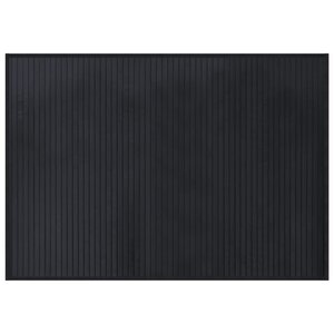vidaXL Tapis rectangulaire noir 70x100 cm bambou